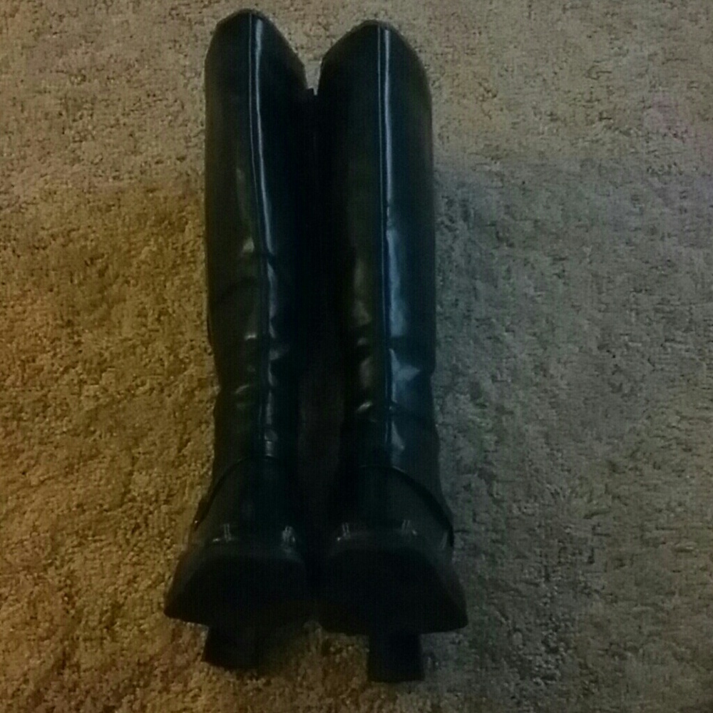 Black Jenny Buchanan Olivia boots man made boots